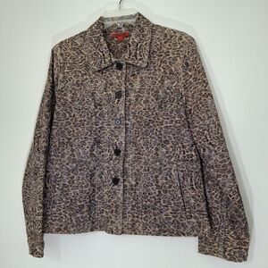 Joni B Stylish Leopard Print Women's Jacket, Size Medium